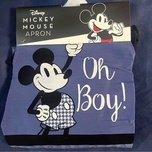 DISNEY Mickey Mouse Adult “Oh Boy” Blue Apron.